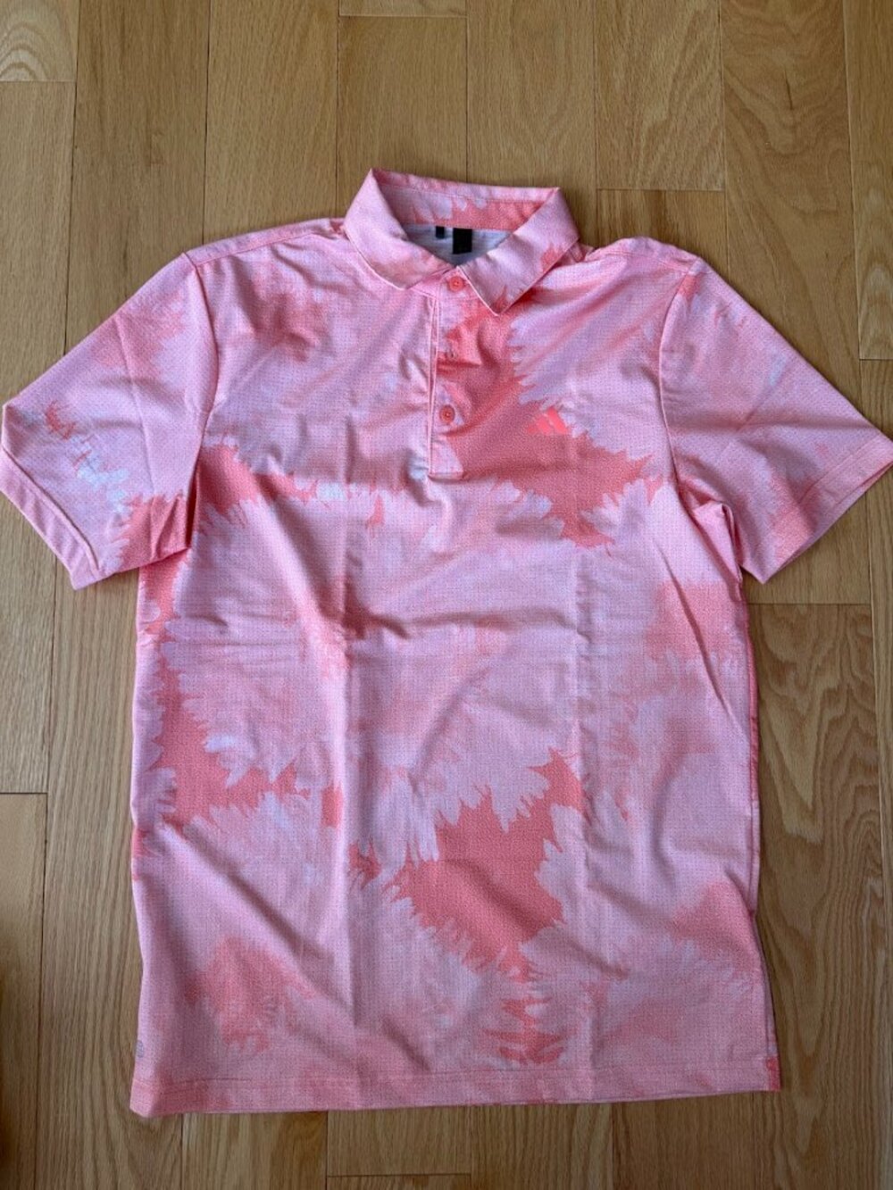 Flower Mesh Golf Polo Shirt Men Small adidas